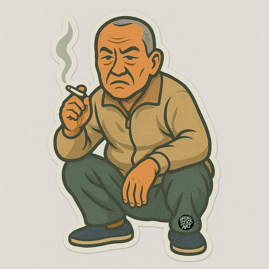 Squatting Smoker - Vinyl Sticker